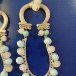 Statement earrings with clips like new
