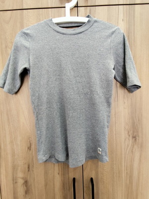 Funky Buddha short sleeve blouse like new, gray, size M