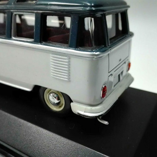 Volkswagen Bus Samba Minichamps 1:43 scale like new, gray/blue