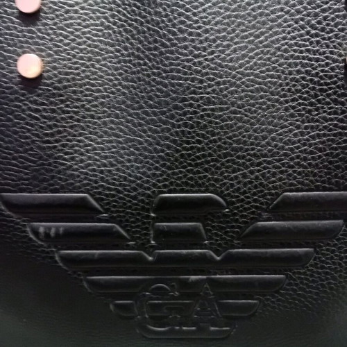 Armani Exchange handbag used, black, 30x40 with wear on handles