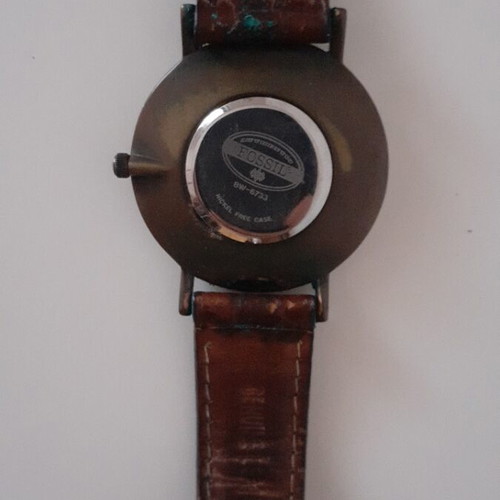 Fossil BW-6733 Aztec Calendar vintage watch used