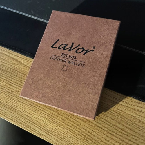 Lavor leather wallet new, black