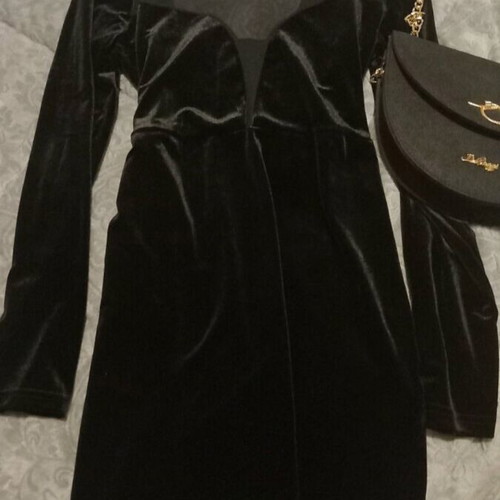 Women's impressive cocktail evening dress new, black, size L