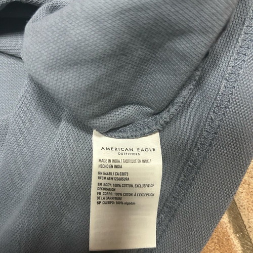 American Eagle Outfitters men's polo shirt XXL gray like new