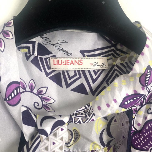 Liu Jo Silk Shirt XS with Geometric Floral Print new