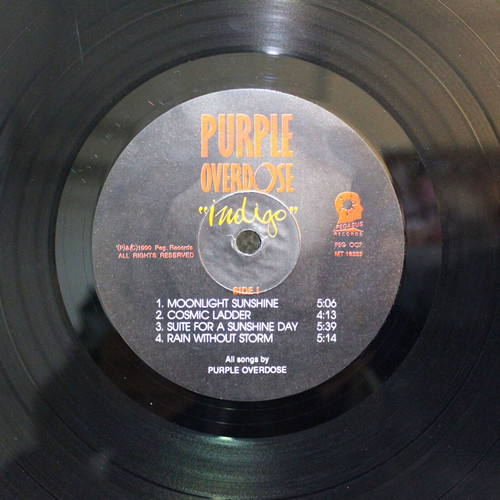 Purple Overdose–Indigo vinyl LP used, 1990 psychedelic rock album