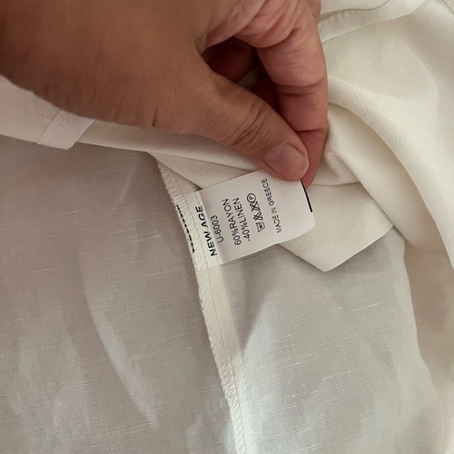 Long linen vest white new without tag