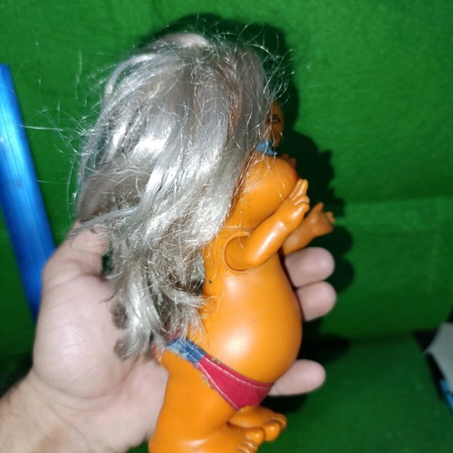 Vintage Hawaiian doll 70s used with thick hair and panties