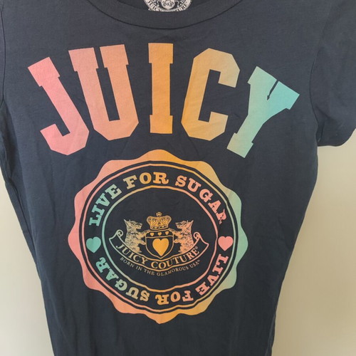 Juicy Couture women's T-shirt like new, size S, blue multicolor
