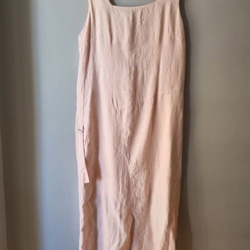 Valeria Mae Linen Dress powder pink, like new, size M