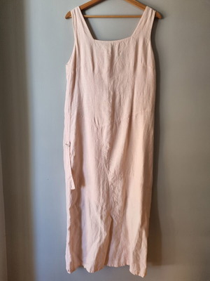 Valeria Mae Linen Dress powder pink, like new, size M