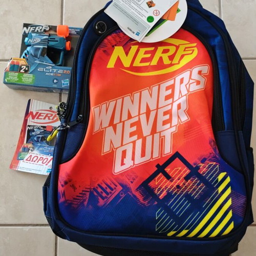 Nerf Primary School Backpack with Gift