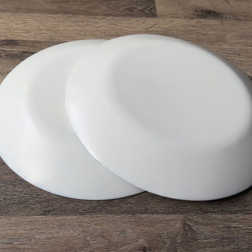 IKEA SAMMANKOPPLA 2-piece plate set with black and white retro design like new