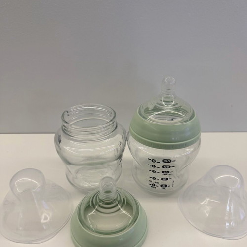 Tommee Tippee Closer to Nature Glass Bottles 150ml 0m+ Green New Set of 2