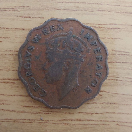 Cyprus 1 Piastre 1944 used, bronze coin