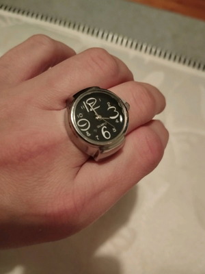 Ring watch new with safety clasp