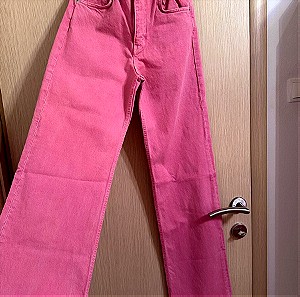 Zara μέγεθος 34 παντελόνι τζιν ροζ!!