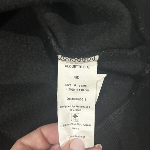 Alouette Girl's Black Shirt like new, size 116 cm, age 6