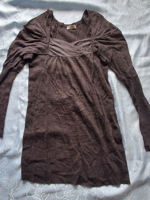 Rebecca Blu women's long-sleeve blouse dress new, brown