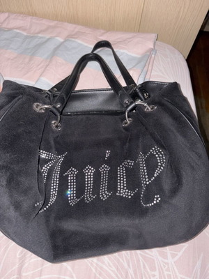 Vintage Juicy Couture bag with small wallet like new, black