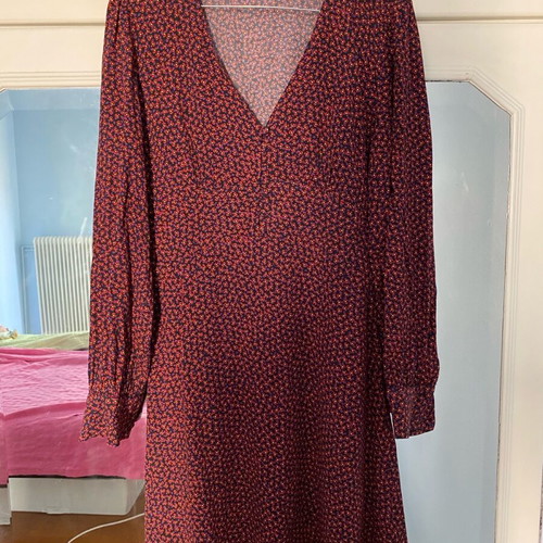 Mango floral dress like new with honeycomb detail