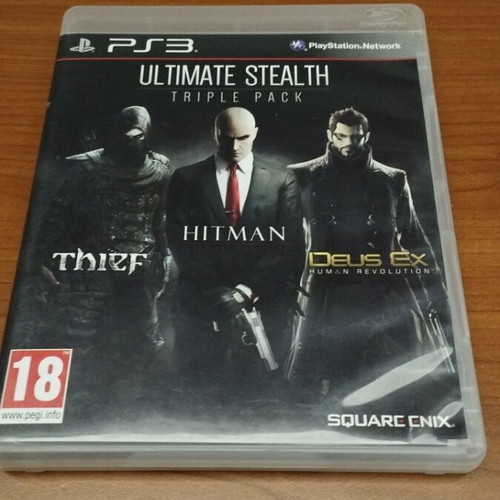 Jeu PS3 Triple Pack Ultimate Stealth - Inclut Thief, Hitman, Deus Ex - Version PAL, Très Bon état, Boîte Et Notice