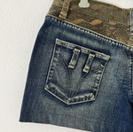 Dolce & Gabbana snakeprint washed mini jean shorts XS/S like new