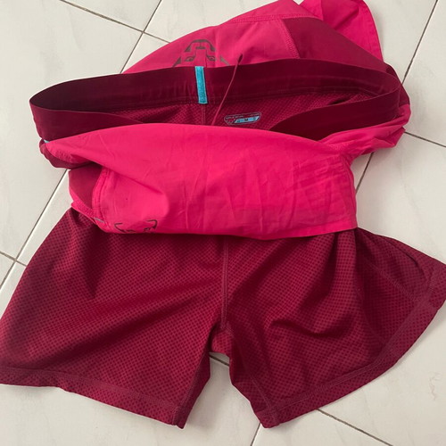 Dynafit running shorts 2in1 pink size M like new