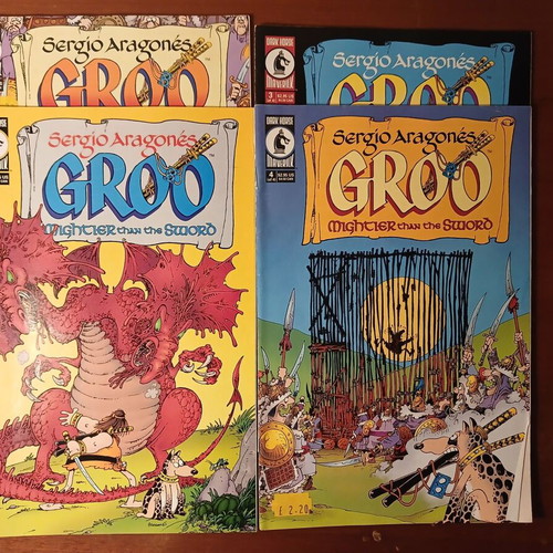 Sergio Aragones Groo Mightier Than the Sword comics 1-4
