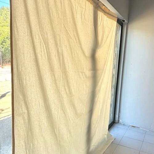 Beige canvas curtain 2.60x2.40m, new