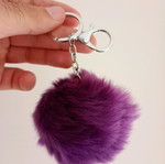 Fur keychain used with double ring