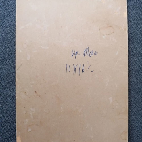 Photograph on thick cardboard used, with damages