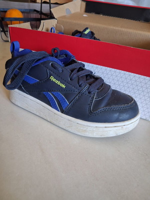 Reebok kids' shoes size 28, blue athletic sneakers