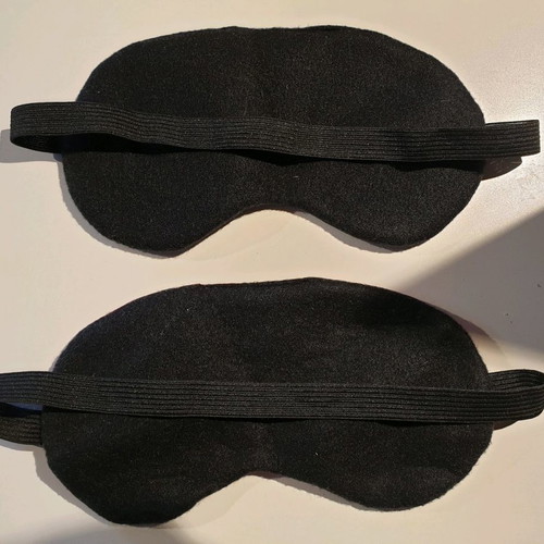 Sleep masks his & hers unused with soft fleece fabric and satin