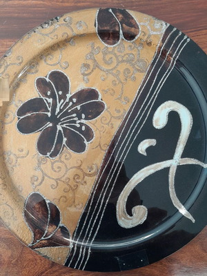 Glass Serving Platter 36 Centimeters New