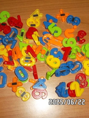 Magnetic numbers used, pack