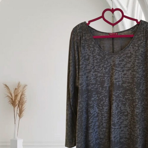 Pepperose blouse grey semi-transparent new, loose fit