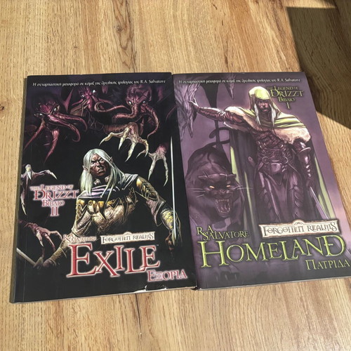 Homeland & Exile comics used, The Legend of Drizzt Graphic Novels #1 & #2