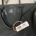 Hogan black leather tote bag used with detachable strap