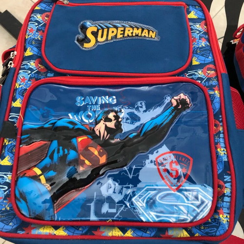Superman Jim Lee Set of 4 Large School Backpack New