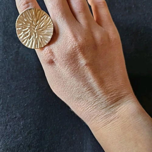Feux gold ring used, adjustable