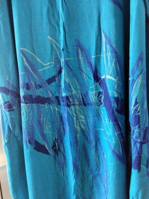 Kaftan dress like new, multicolor turquoise, size XXL