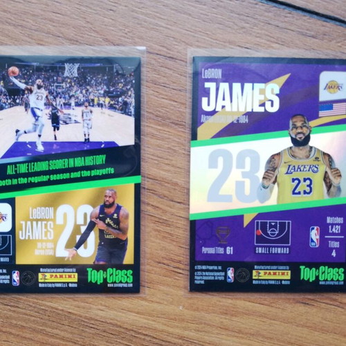 LeBron James 2 κάρτες 2023-2024 Panini Top Class καινούργιες