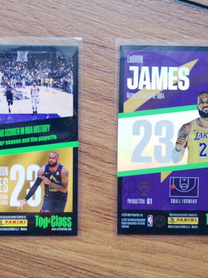 LeBron James 2 κάρτες 2023-2024 Panini Top Class καινούργιες