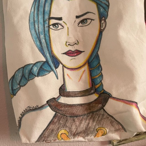 Jinx Arcane shoulder bag new, hand painted