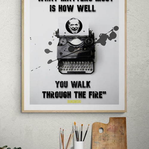 Bukowski poster 60x45 cm new, printed on special paper