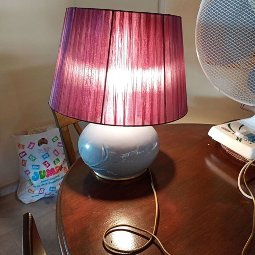 Porcelain table lamp like new, height 0.48 m