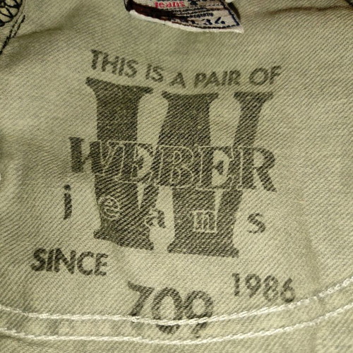 Vintage Weber Jeans Model 709 refurbished, black and gray
