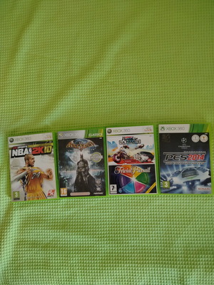 Xbox 360 games pack: NBA 2K10, Batman Arkham Asylum, Paradise Ultimate Box, PES 2014