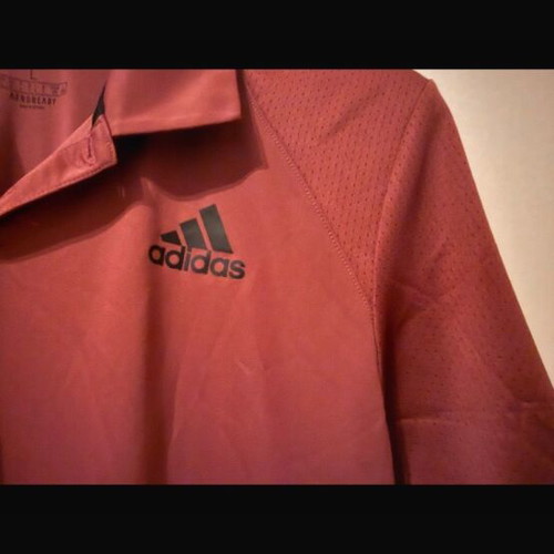 Adidas burgundy tennis polo shirt large like new